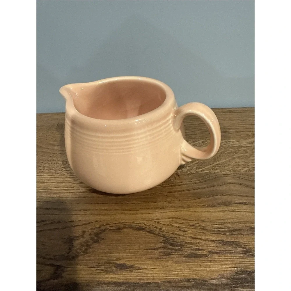 3 Piece Set- Vintage Fiestaware Sugar Creamer‎ Tray Set Apricot
